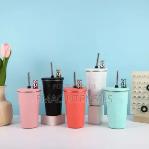 304 Double Wall Stainless Steel Insulated Tumbler With Straw