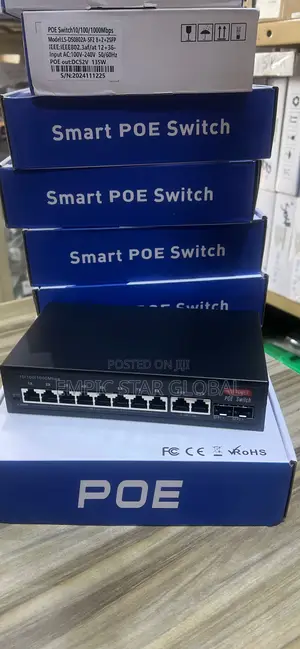 Smart Switch Gigabit Poe 8port With 2 Fiber Uplink