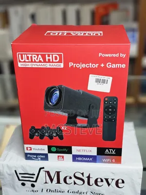 Ultra HD Projector + Game, Netflix, Amazon Prime Spotify