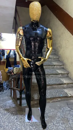 Stone Face Black and Rose Gold Mannequin Male