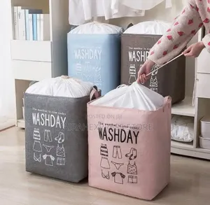 Durable Cloth Organizer/Laundry Bag With Drawstring Closure