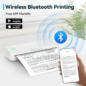 Wireless Mini A4 Thermal Printer, Connectable to Mobile Phon