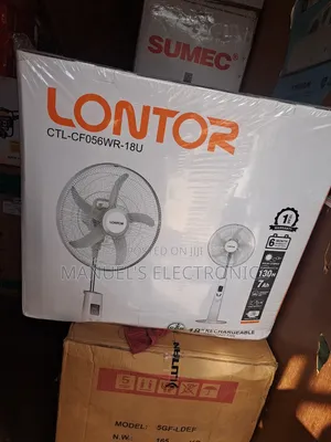 WE Have LONTOR Rechargeable Standing Fan Here 18inch