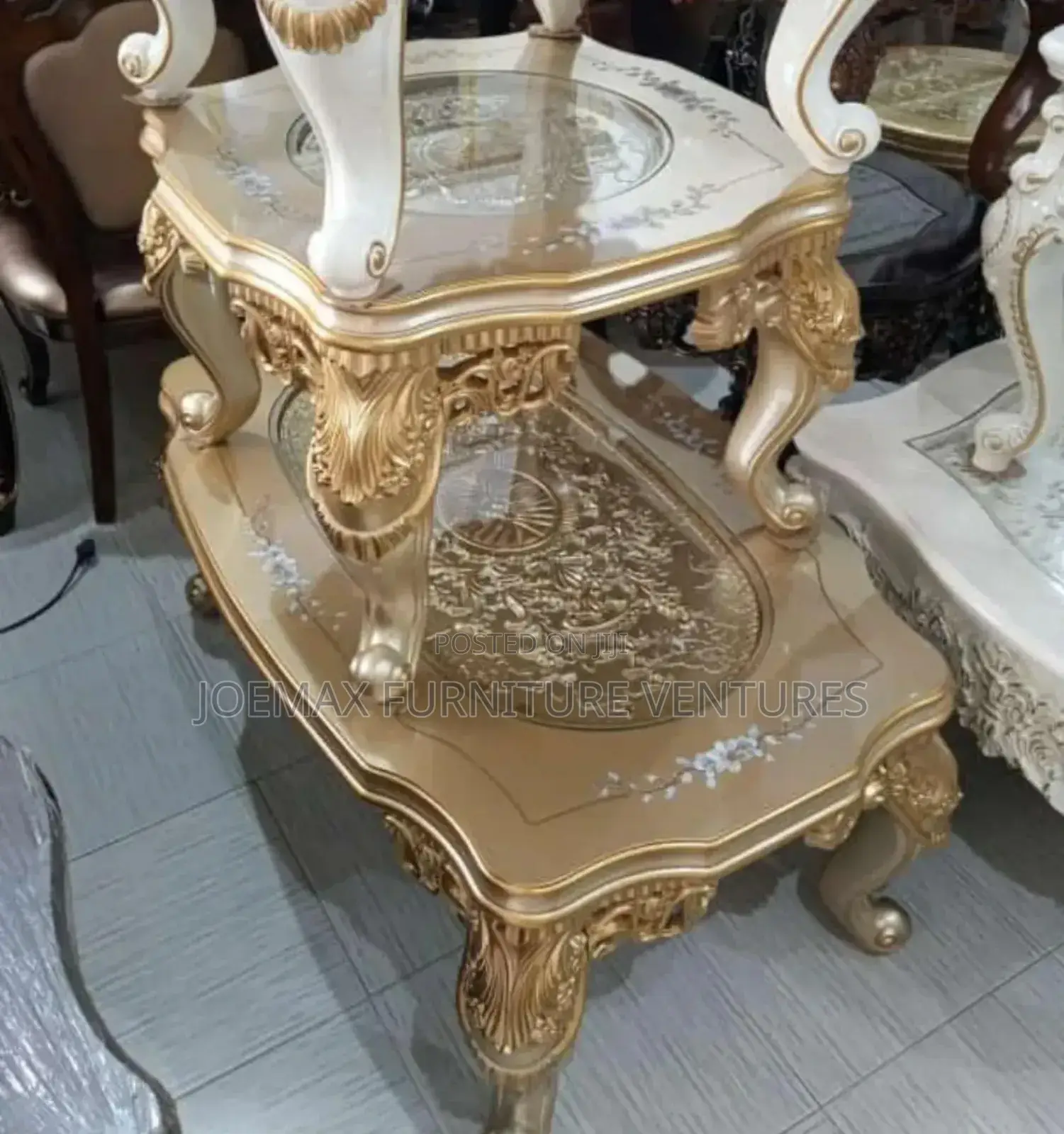 Royal Center Table With Two Side Stools