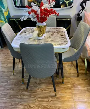 Marble Dining Table and 4 Chairs