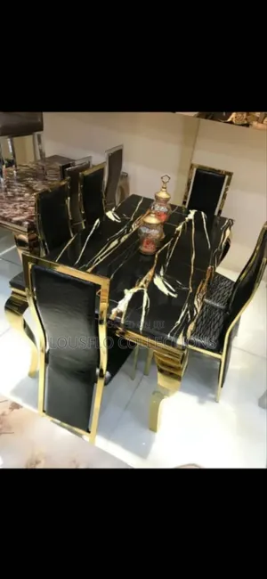 6 Seaters Marble Gold Dinning
