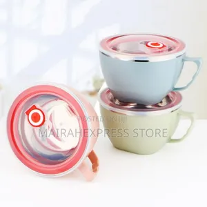Stainless Steel Noodle Bowl With Lid Handle