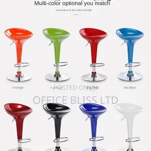 Strong Plastic Armless Swivel Bar Stool