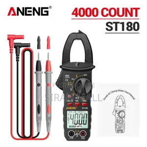 St180 Digital Multimeter, Ac/Dc Clamp, Voltage Tester Black