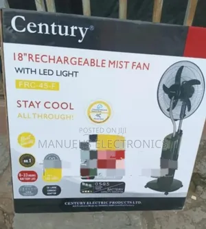 18inch Century Rechargeable Mist Standing Fan Copper Coil