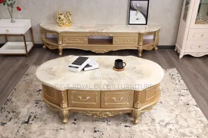 Quality Royal Marble Top TV Stand and Center Table