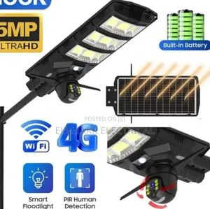 5mp Solar Street Light With Motion Tracking Camera