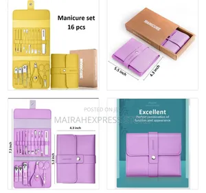 16pcs Stainless Steel Full Function Pedicure/Manicure Set