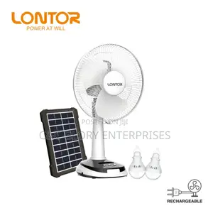Lontor Rechargeable Fan With Solar Panels