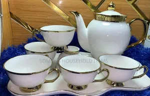 Royal 6pcs Teacups Set, Jug and Tray