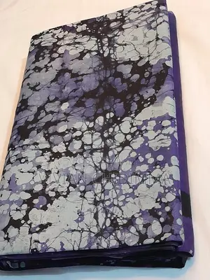 Purplish Blue Guinea Brocade Adire / Kampala - 5 Yards