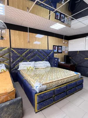 Blue Padded Bedframe