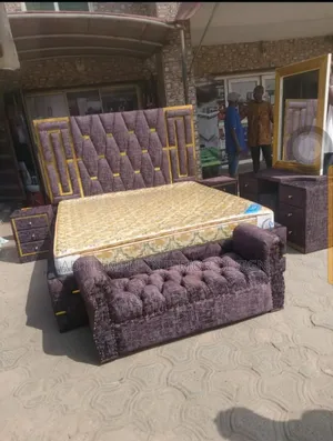 Brown Padded Bedframe