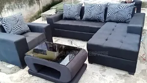 L- Shape Sofa Chair and Table