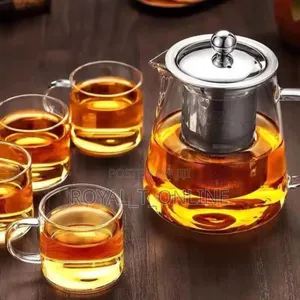 Glass Tea Kettle With Infuser and Cups in Abuja. Teapot Set