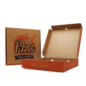 Premium Brown Designed Pizza Boxes (Wholesale Retail)