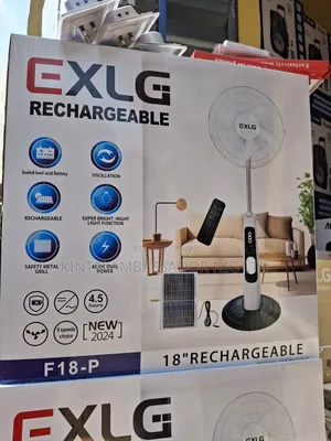 Exlg Rechargeable Fan With Panel