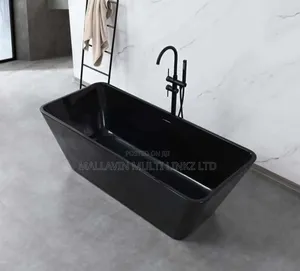 Rectangular Shape Black Acrylic Freestanding Bathtubs