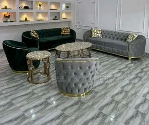 Beautiful Sofa With Metal Table and Stood