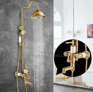 Gold Antique Shower Set
