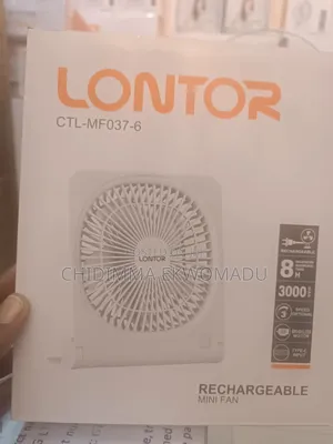 6" Lontor Rechargeable Mini Hand/Table Fan-Mf037-6