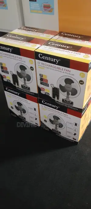 12 Inch Century Rechargeable Table Fan With 3 Blades