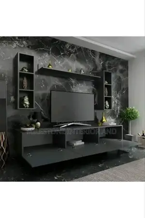 Suspended Tv Console With Shelves