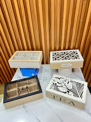 TEABOXES . 6-Slot WOODEN Box Storage