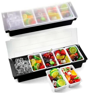 Ice Cooled Bar Condiments Holder/Set