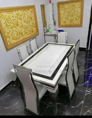 Marble Dinning Table With Six Chairs