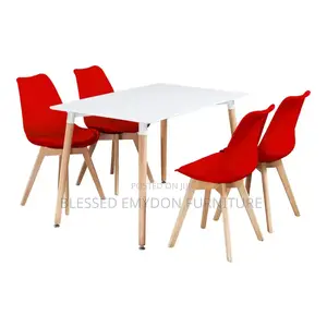 Dining Table and Chairs Set Modern Table and 4 Chairs