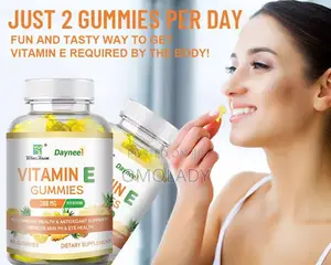Vitamin E Gummies for Eye Health, Skin Care, Etc