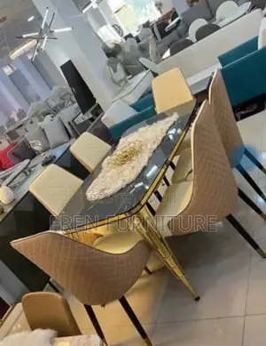 Imported Luxury Dinner Table With 6 Comfortable Chairs