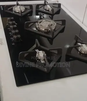 90*60cm Polystar Hob, 5 Burner Built in Gas Cooker, Glass .