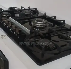 90*60cm Polystar Stainless Hob, 5 Burner Built in Gas Cooker