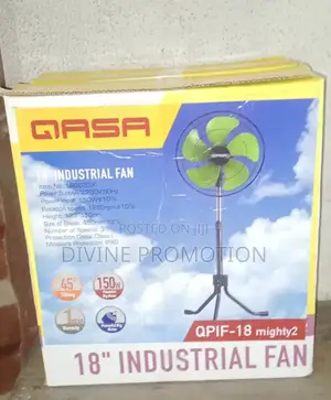 18" Qasa Industrial Fan With Plastic Blade