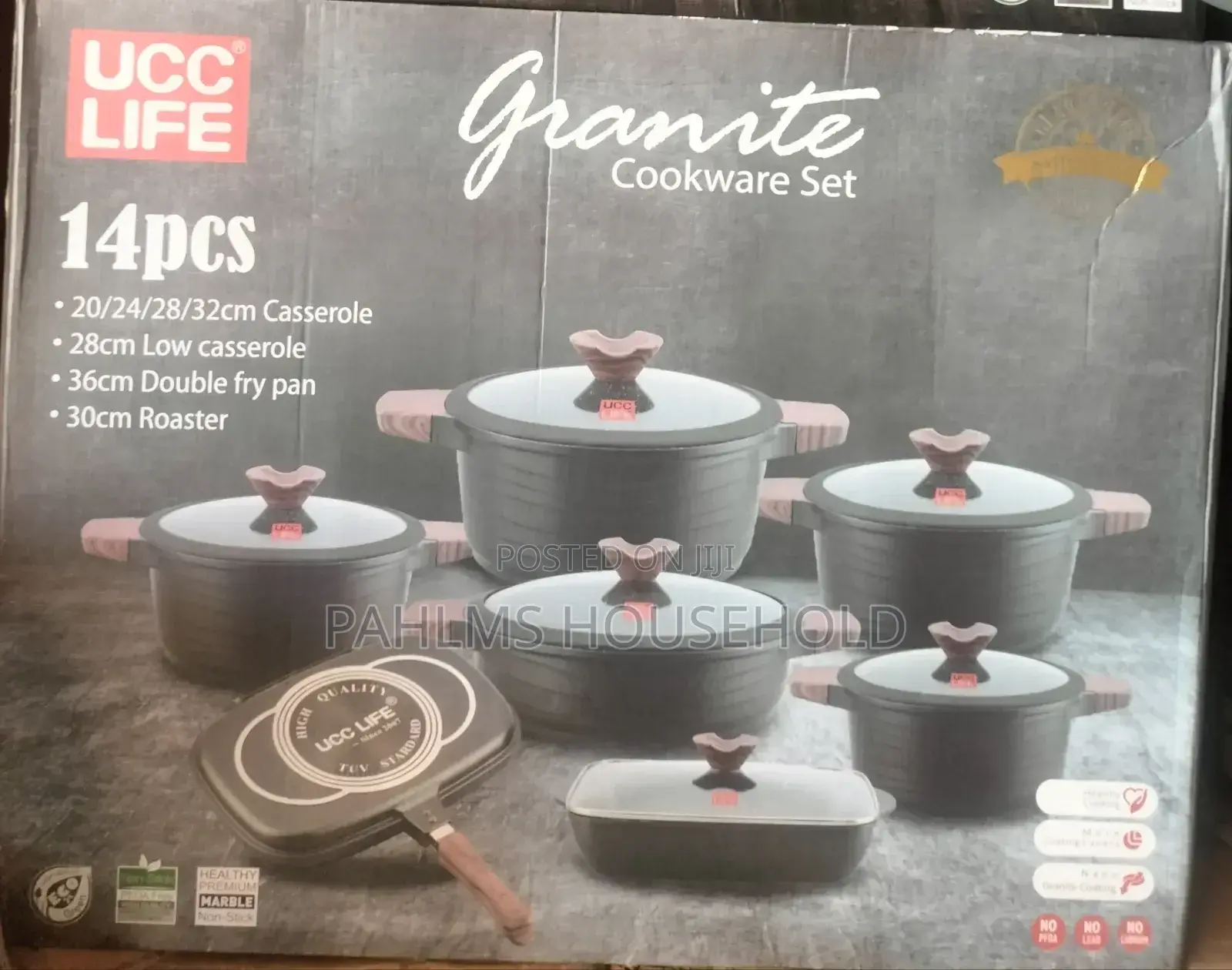 Ucc-Life Granite Nonstick Cookware Set