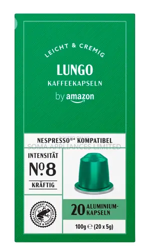 Amazon Lungo Nespresso Compatible Coffee Capsules