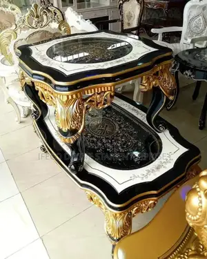 Marble Top Centre Table and 2 Side Stools