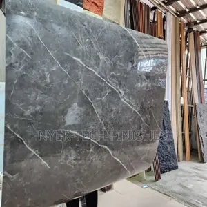 Classy Glossy Marble Black Foam Stickers