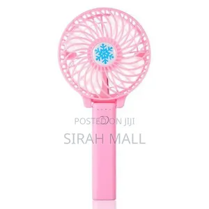 Rechargeable Fan Mini Operated Hand Held Coolin (Pink)4inch