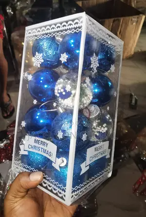Christmas Tree Balls (12 Pieces in a Pack) Blue Color
