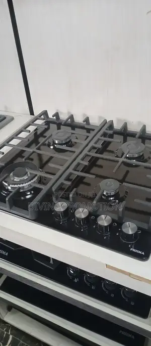 60cm Stainless Hob Phiima Built in Gas Cooker, Black Color