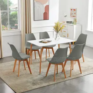 Rectangular Wooden Design Dining Table for 4 to 6 People