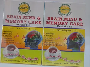 Greatea Brain Mind and Memory Herbal Tea for Stress Relief